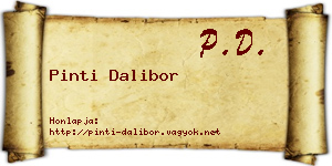 Pinti Dalibor névjegykártya